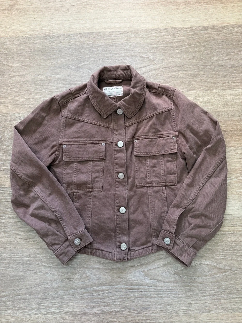 Free People Women’s Jade Denim Jacket in Brown Size S - Picture 3 of 9